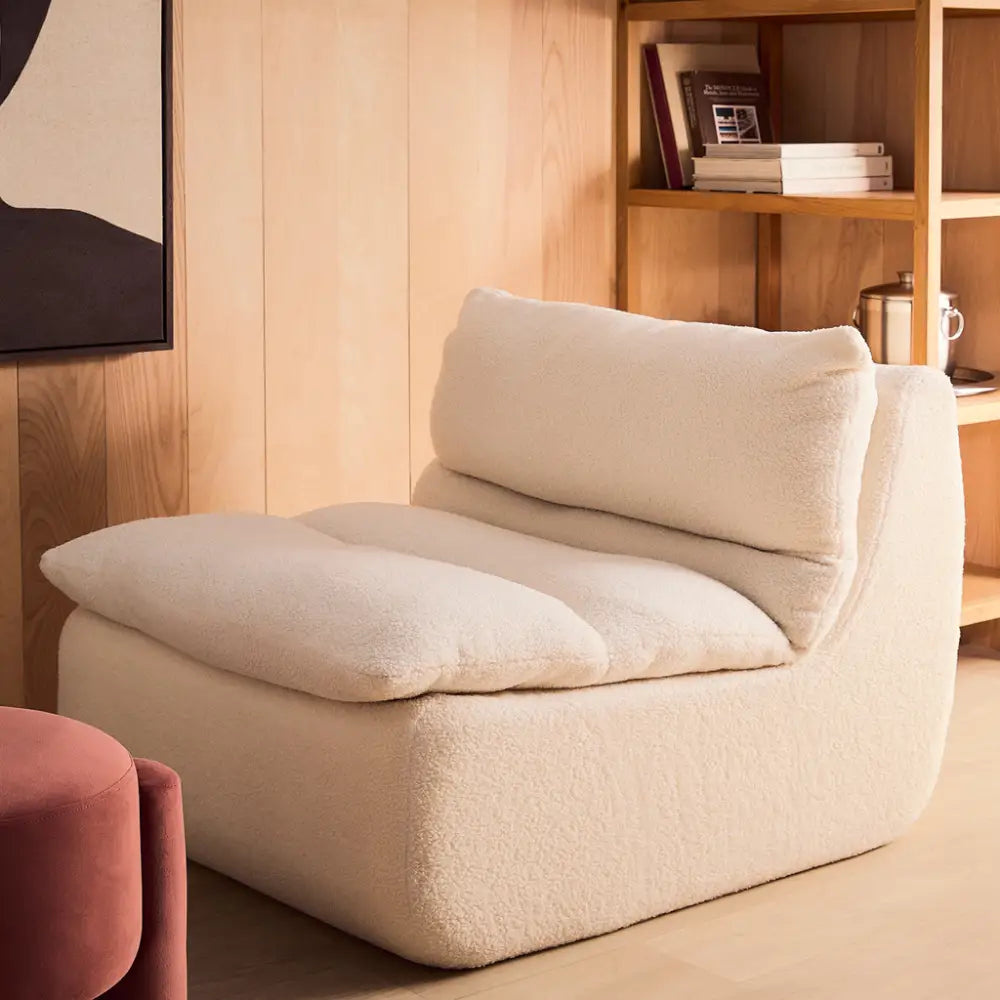 Parma Lounger White Sherpa LOUNGE