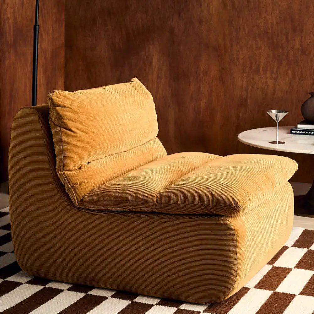 Parma Lounger Yellow Corduroy LOUNGE