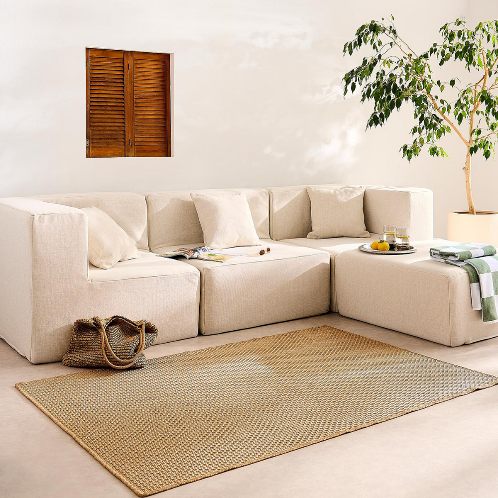 Modi Corner Outdoor Cream 100% Olfein Sunproof Outdoor