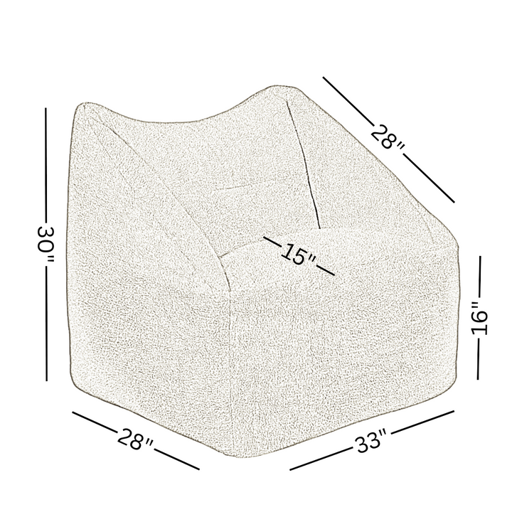 Azure Lounger Sage Green Polyester Sherpa LOUNGE