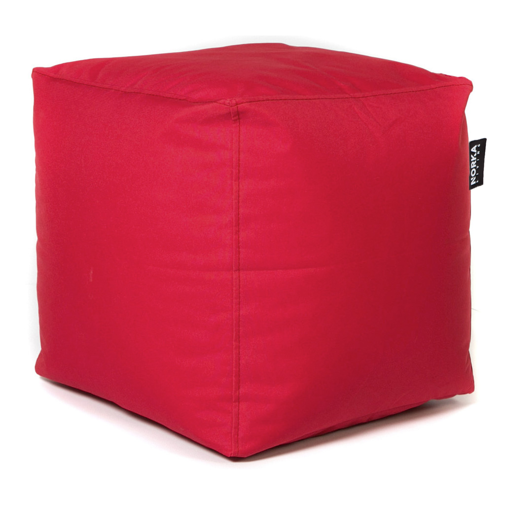 Gamma Red Cube Pouf