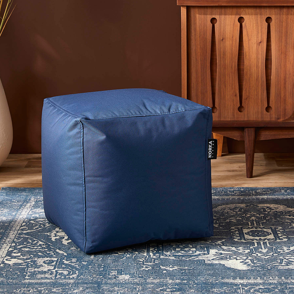 Gamma Bleu Pouf Cube