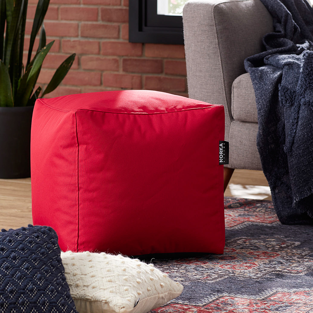 Gamma Rouge Pouf Cube