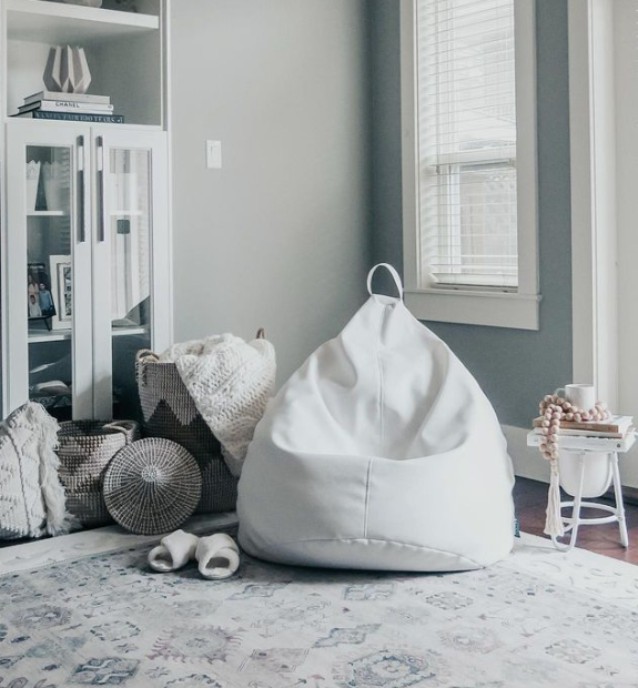 Sipi Bean Bag White Faux leather Kids & Teens