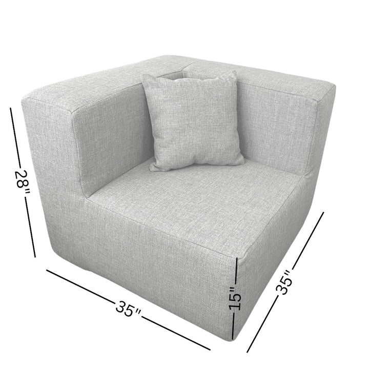 Modi Corner Outdoor Cream 100% Olfein Sunproof Outdoor