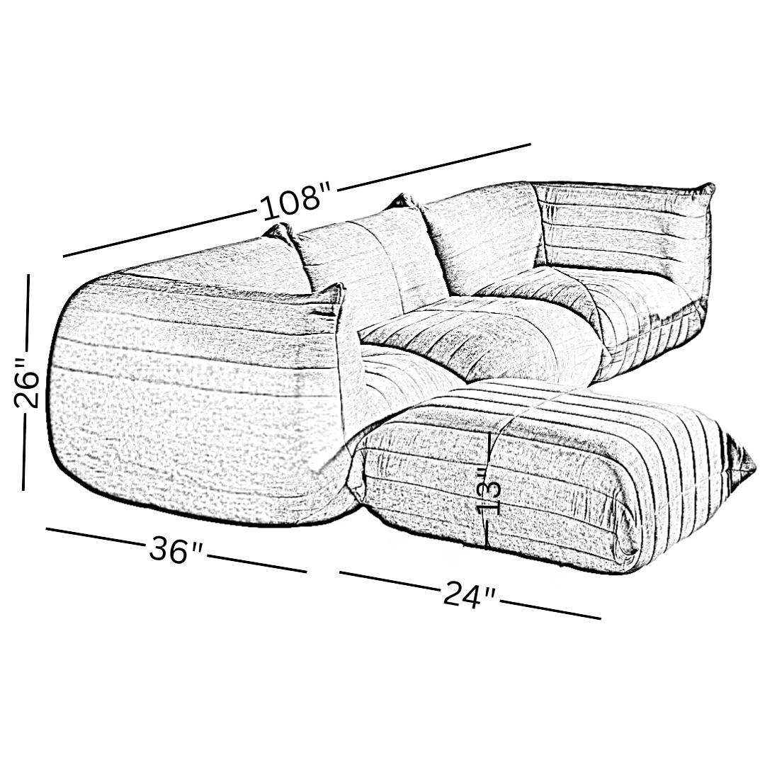 Noush 4-Piece Modular Set