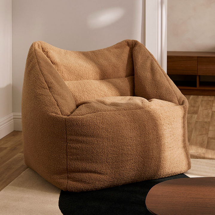 Azure Lounger Tan Polyester Sherpa LOUNGE