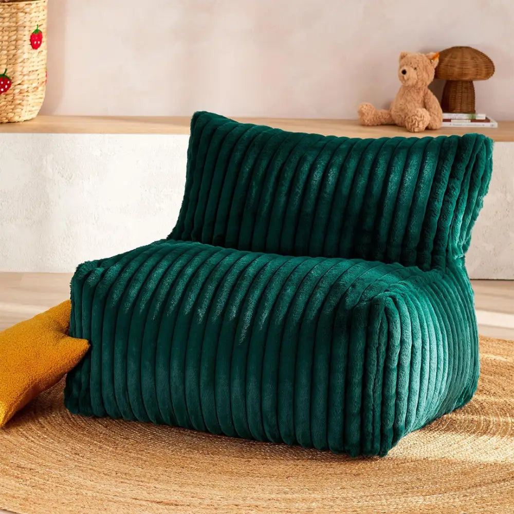 Bilie Faux Fur Lounger Emerald Green Kids & Teens