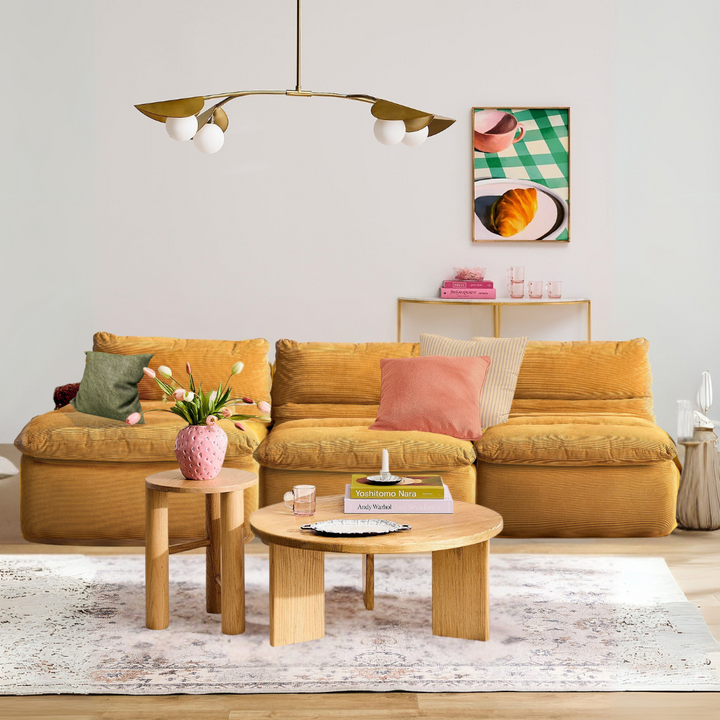 Parma Lounger Yellow Corduroy LOUNGE