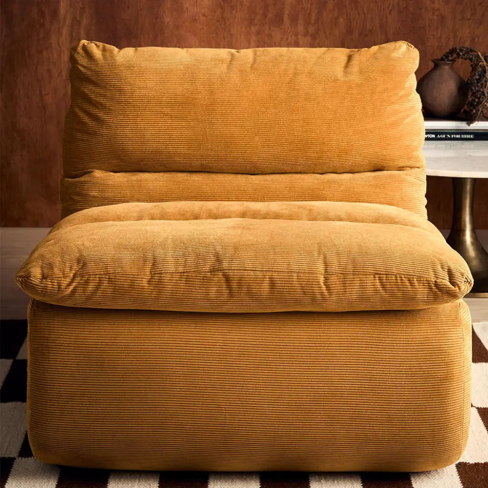 Parma Lounger Yellow Corduroy LOUNGE