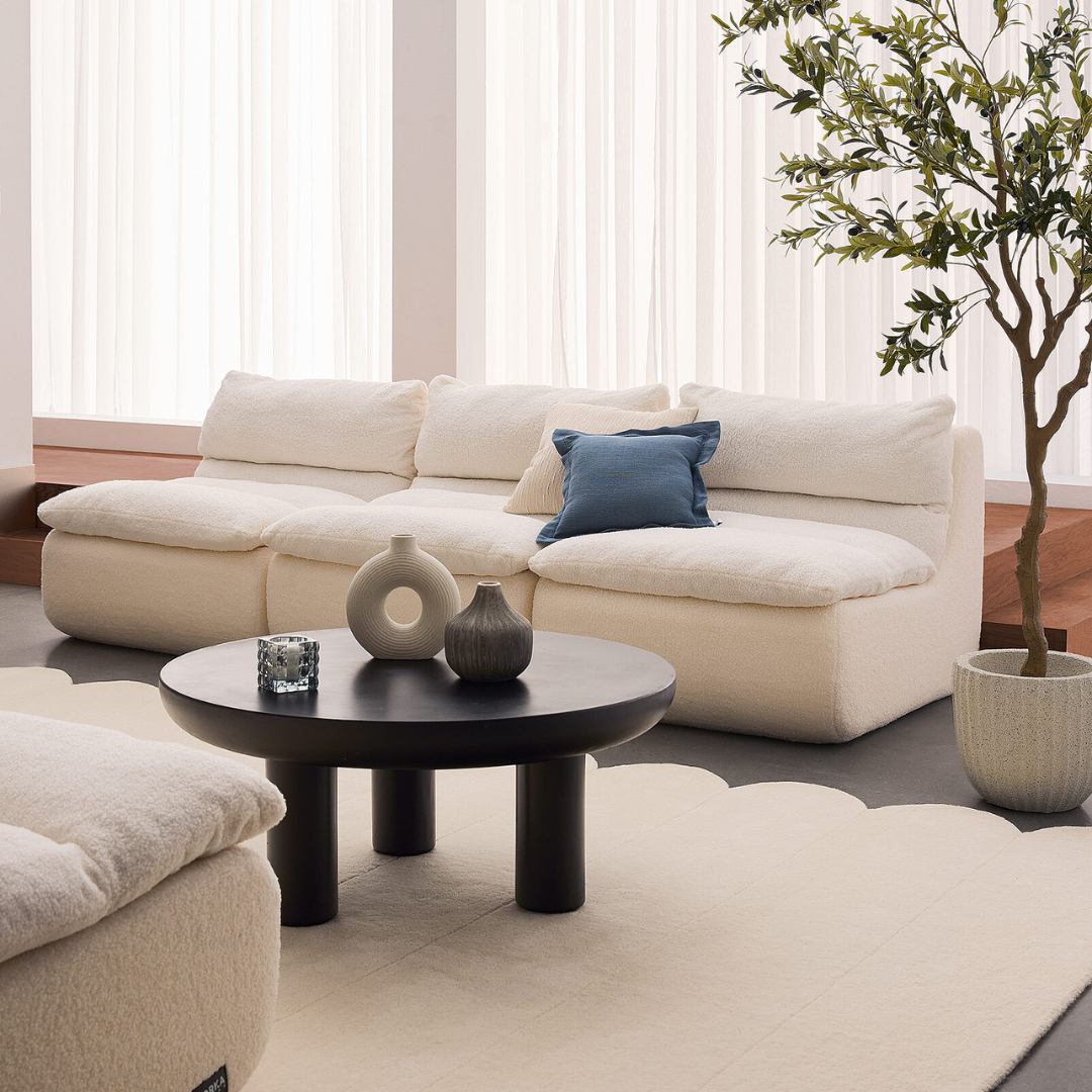 Parma Lounger White Sherpa LOUNGE