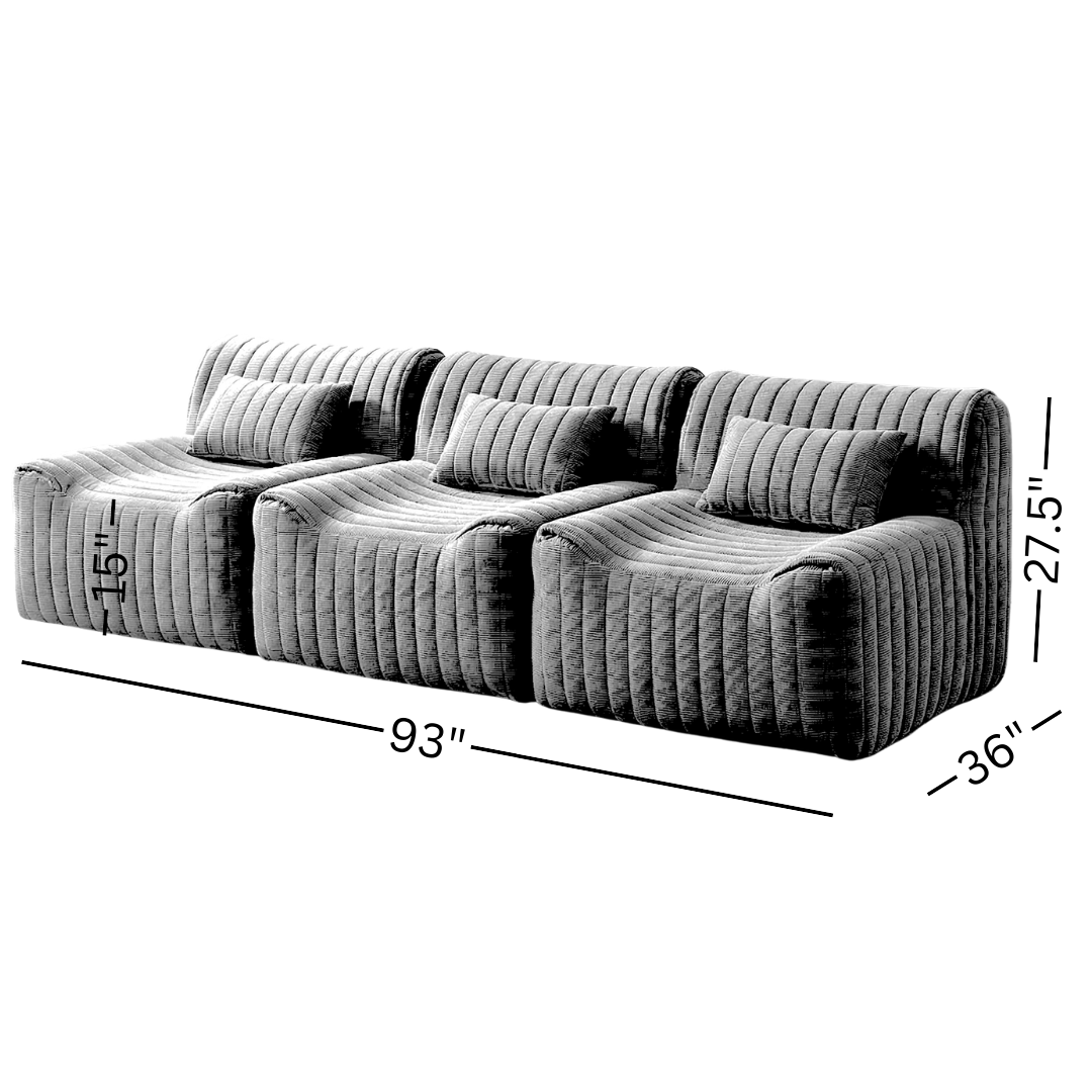 Siena Corduroy 3-Piece Modular Set