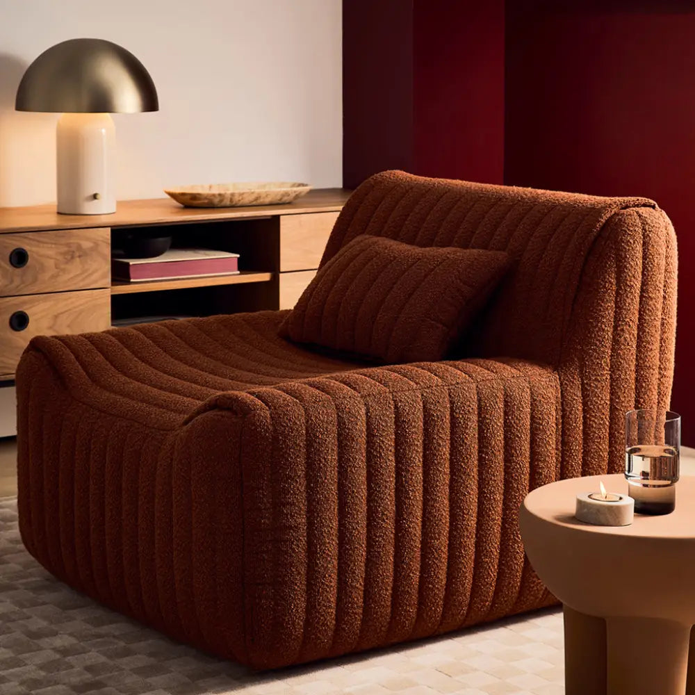 Siena Lounger Brown Boucle LOUNGE