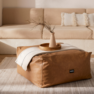 Niku Faux Leather Ottoman